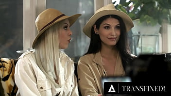 TRANSFIXED - MILF Kenzie Taylor Gets Creampied While Taming Hot Safari Lover Zariah Aura's Wild Cock