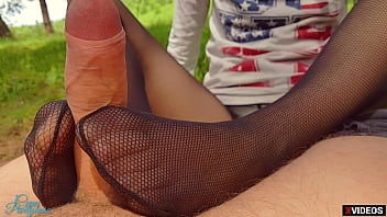 Stranger & Babe In Pantyhose Leads to Huge Cum Loads