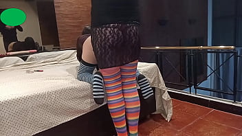 Boy dressed as a woman,Doggy style woman