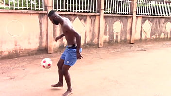 The footballer and the spectator in a football stadium publicly during training. Exclusivity on XVIDEOS