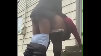 FUCKING BBW OUTSIDE IN THE COLD IN MY BACKYARD