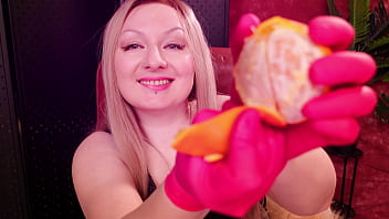 ASMR: nurse gloves and eating oranges!