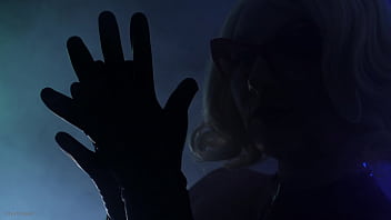 Latex Halloween MILF Arya Grander seduce with ASMR rubber gloves sounds SFW fetish video