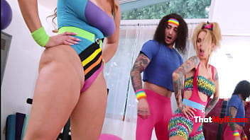 Fitness Loving Housewife's Have A Threesome With The One Guy At Their Gym | ThatMylf