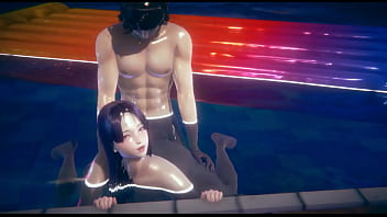 Madura Raikou teniendo sexo en la piscina