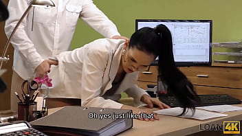 LOAN4K. Rock star hooks up with a bank worker to get a loan from him