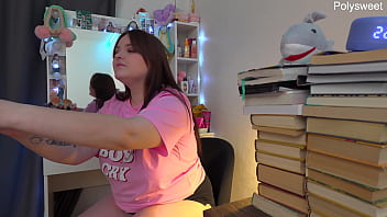 Russian actress shoots solo backstage video