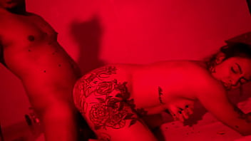 Hot tat girl gets fucked in Redroom