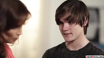 Busty milf stepmom rides stepsons cock