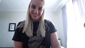 POV Wife Pegging Experience – Sensual Blowjob, Prostate Fingering & Strap-On Cumshot