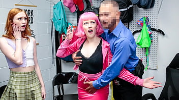 Teen Doing Exactly What the Guard Commands Them to Do - Shopliftersex