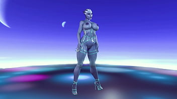 Curvy Liara T'Soni solo naked dance and tease you for melding