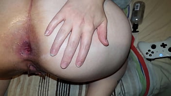 Huge bbc monster cock toy gapes fat ass wife