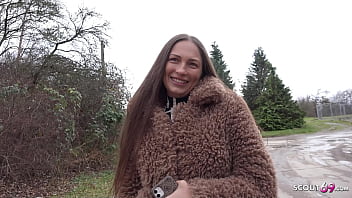 GERMAN SCOUT - Anal Casting Sex for Freckled Big Butt and Boobs Maid Cora Love