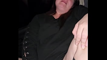 Milf cums in front seat of truck