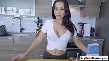 MyPervMommy.com - Busty stepmom blowjobs and fucks stepson