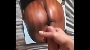 Bwc stroking to her gorgeous round brown