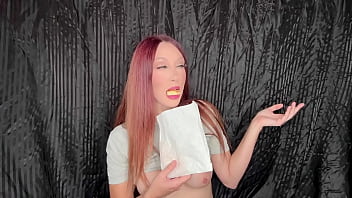 Artemisia Love Eating a Donut and Showing her Big Tits