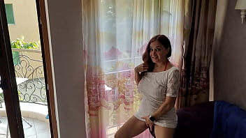 Fucked neighbor's wife in all holes while husband was on a business trip!