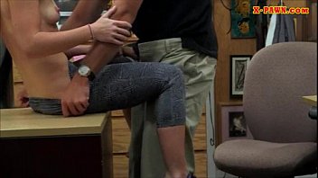 Blonde slut pawns her pussy and pounded at the pawnshop