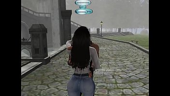 Milf in jeans wiggling her big ass