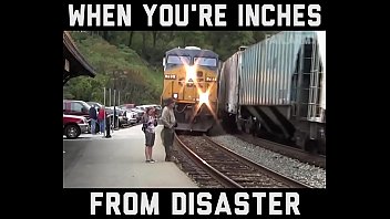 When you`re inches from disaster