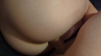 Amateur morning fuck! He keeps fucking me from behind until he creampies my tight pussy POV