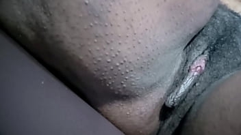 Horny ebony girl masturbates very early in the morning