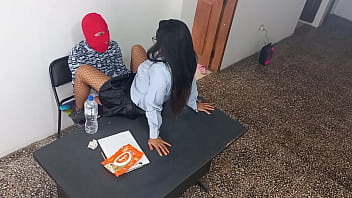 MY STEPFATHER'S SECRETARY GIVES HERSELF TO ME IN THE OFFICE AND I FUCKED HER BECAUSE I'M A WHORE. STANDING SEX IN THE OFFICE