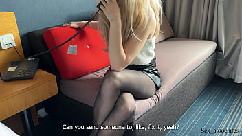 Did you just put your dick into my asshole? I am your stepmother!!! It's so inapropriate!!! Sharing a bed with my strick stepmom ended up with an unexpected ass fuck.