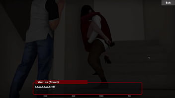 TwoSides | Spying black man fuck woman on the stairs