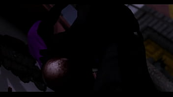 Creamy Ebony Fucked in Public Alleyway, Try not to get caught...