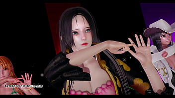 [MMD] Girl's Day - Expectation Hot Striptease Boa Hancock Nami Nico Robin One Piece 3D Porn Hentai Uncensored