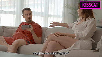 What if Step mom Catches Step son Jerking on Couch?! Joins for Mutual, Sucks, Hard Fucks with Facial