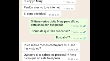 DOÑA MARY ME VUELVE A MANDAR WHATSAPP Y GRABO BAJO SU VESTIDO Y ME LA COJO