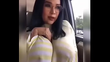 Busty asian girl jiggling braless boobs