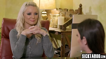 Lusty MILF Kenzie Taylor fucked horny lesbian teen Serena Blair and babe enjoyed hot pussy licking