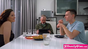 Euro MILF stepmom Dolly Diore seduced stepson with her husband right there