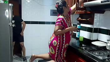 Trying My Stepmother's Delicious Pussy in the Kitchen. Full Video