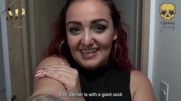 I accept my friend's challenge and fuck the painter