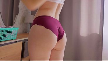Stepmom Try On Panties! Perfect Ass Tease