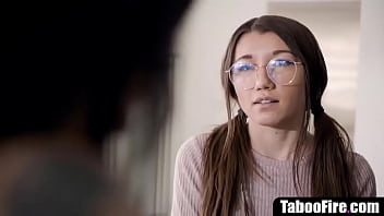 Teen lesbian nerd fucks her roommate's girlfriend