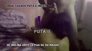Angie casada y puta, se escapa desesperada por pija. Se la come y entrega como no hace en su hogar. Por puta se inclina y recibe un generoso facial