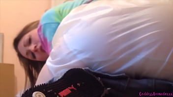 Very worn panty in plastic pants for my panty sucker