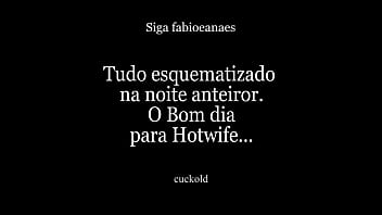O plano, corno armou um Bom dia especial para Hotwife com o comedor fixo enquanto ela d..