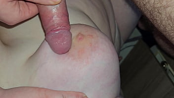 Cum on big natural tits (titjob)