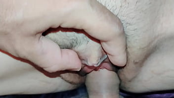 Close-up masturbation with stockings and open holes