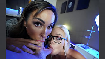 Stepsis Watches Her Stepbro Fucking Her Stepmom and Joins Them - Orgymom