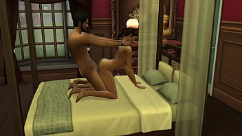 Santu Aunty Playing With Neighbour Guy