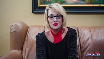 Horny Blonde MILF Diana Gets Her Mouth And Pussy Filled With A Big Cock!